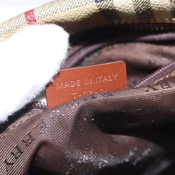 BURBERRY Nova Check Shoulder Bag PVC Beige Gold Auth - Picture 14 of 16